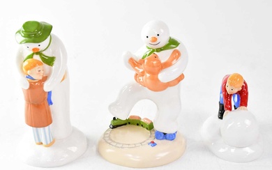THE SNOWMAN; three Coalport Characters figures, comprising 'Building The Snowman',...