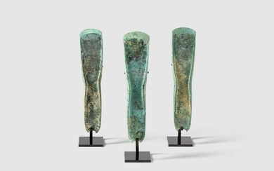 THREE BRONZE AGE AXES EUROPE, MIDDLE BRONZE AGE, C.