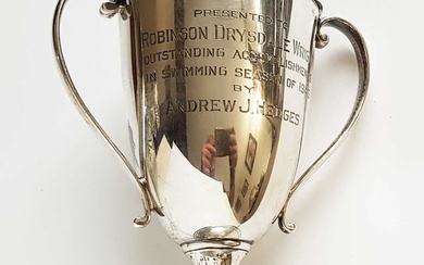 TIFFANY - STERLING SILVER SWIMMING TROPHY