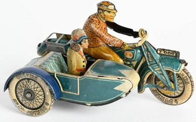 TIPP TIN WINDUP MOTORCYCLE WITH SIDE CAR