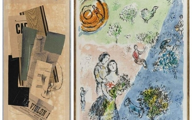 TWO ART GALLERY POSTERS FOR MARC CHAGALL AND GEORGES