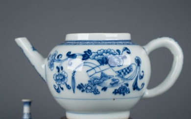 Teapot - Open Scroll Paintings, Treasures, Peonies, Chrysanthemum and Insects - Porcelain