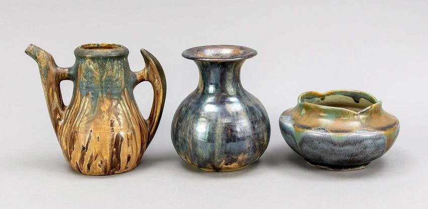 Three Art Nouveau vessels, Fra