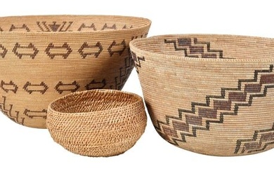 Three California Mission Baskets