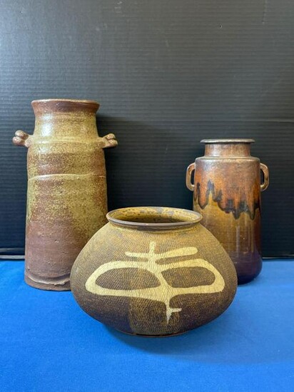 Three Japanese Studio Pottery Vases