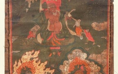 Tibetan Thangka Arhat Hvashang