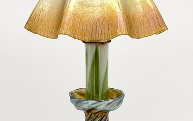 Tiffany Studios Gold Favrile Glass Twilight Lamp