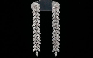 Tiffany & Co. 3.60ctw Diamond Platinum Vine Earrings