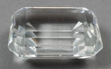 Tiffany & Co. Emerald Cut Crystal Paperweight