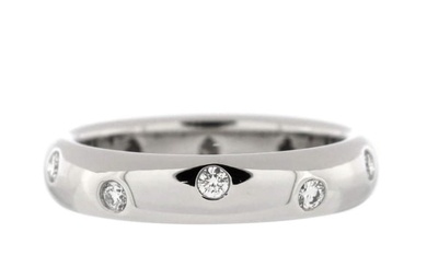 Tiffany & Co. Etoile Band Ring Platinum with Diamonds 4mm