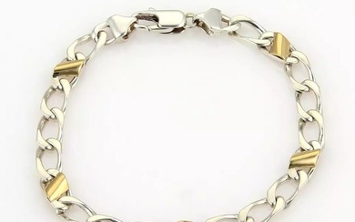 Tiffany & Co. Link Bracelet Sterling & 18k Yellow Gold Chain