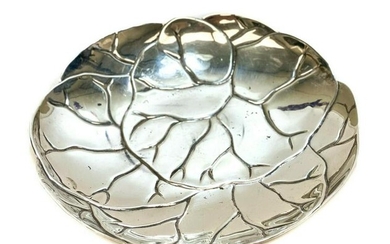 Tiffany & Co. Sterling Silver Round Leaf Dish #25226