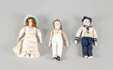Trois poupées miniatures en biscuit H :... - Lot 9 - Paris Enchères - Collin du Bocage