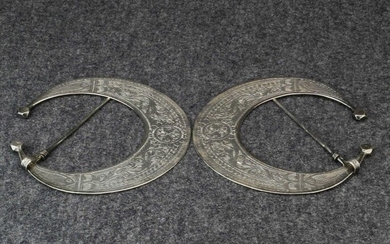 Tunisia, pair silver moon-shaped fibulae, 'Hillal', made and...