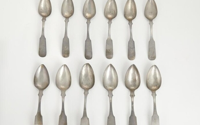 Twelve coin silver spoons