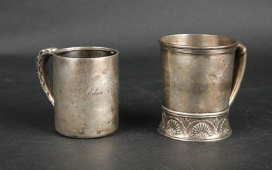 Two American Sterling Silver Christening Cups