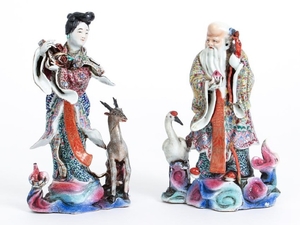 Two Antique Chinese Porcelain Figures