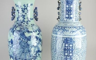 Two Chinese vases, H 58-59 cm.