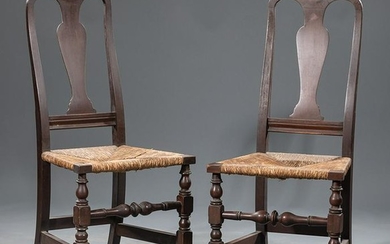 Two Colonial Revival Mahogany Side Chairs