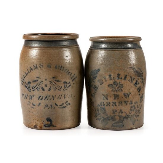 Two Scarce Pennsylvania Stoneware Jars