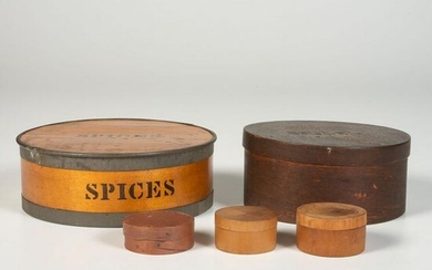 Two Spice Boxes with Nesting Boxes