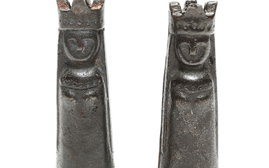 Two iron figures of Queen Margareta, Kalmar Union.