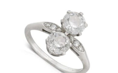 Two-stone diamond ring