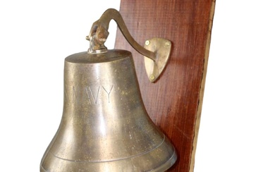 U.S. Navy bronze mounted ship's bell