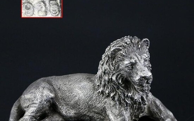 United States sterling silver sculpture decoration-Lion