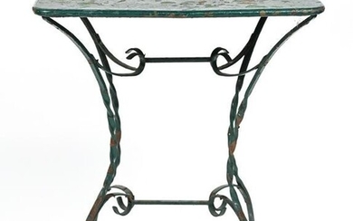 VINTAGE WROUGHT IRON SIDE TABLE