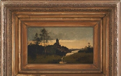 VITTORIO AVONDO (Torino 1836 - 1910) OLIO su tavola