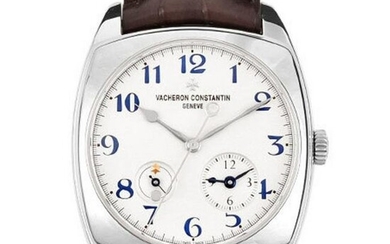 Vacheron Constantin Harmony Dual Time K18WG Men's Watch Automatic Winding Silver Dial