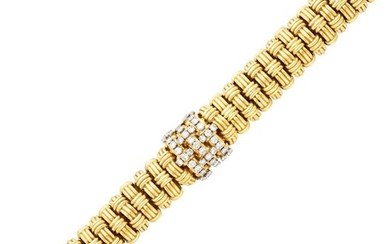 Verdura Gold, Platinum and Diamond Bracelet-Watch