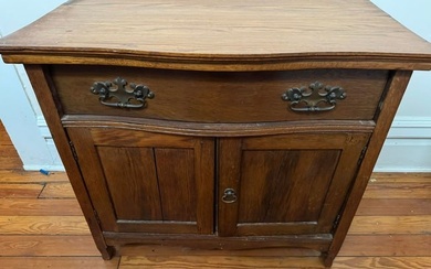 Victorian Eastlake Oak Cabinet