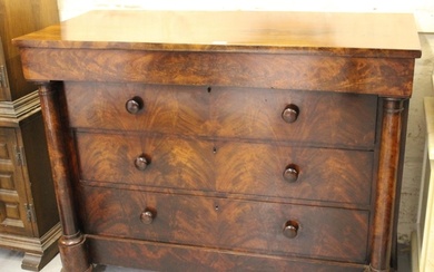 Victorian mahogany chest, having single frieze drawer above ...