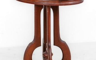 Victorian walnut marbletop side table