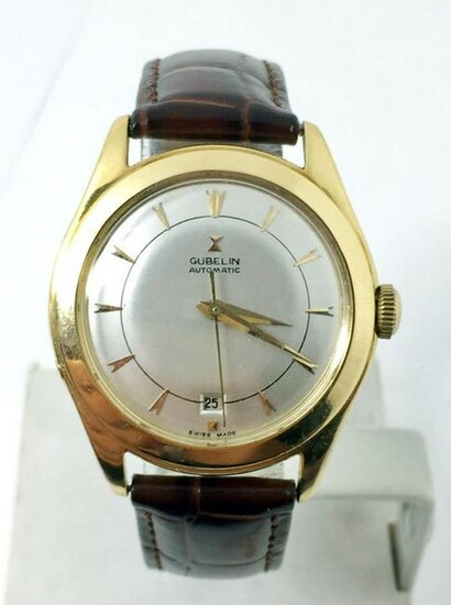 Vintage 18k GUBELIN Automatic Watch 1950s * EXLNT*