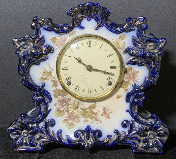 Vintage Ceramic Mantle Clock, Germany
