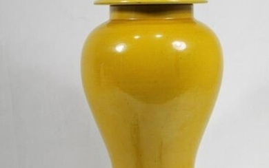 Vintage Chinese Pottery Ginger Jar Table Lamp