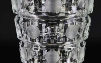 Vintage Czechoslavakian "‘Thousand Eyes’ Glass Vase, Probably Rudolf Jurnikl for Sklo Union, Rosice Glassworks H:19cm