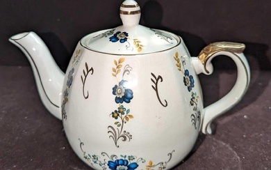 Vintage Ellgewave Ironstone Blue Corn Flower Teapot