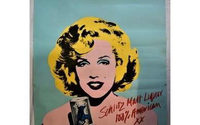 Vintage Marilyn Monroe Warhol-'Schutz Malt Liquor 100 %'-Ame...