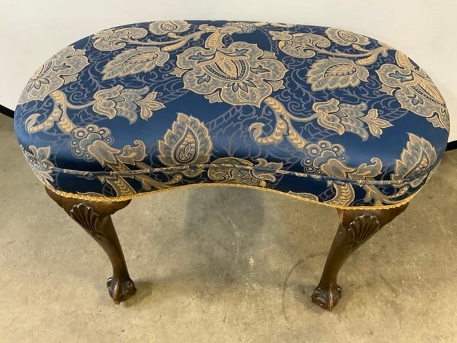 Vintage Uph French Ball & Claw Foot Stool