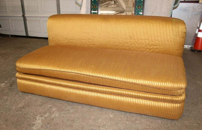 Vintage custom made retro style armless sofa