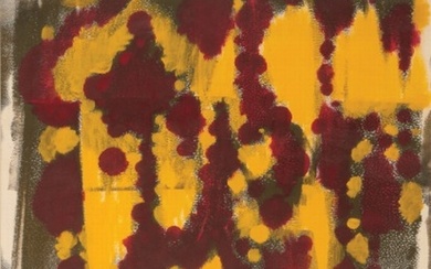 *WILLIAM GEAR (1915-1997) 'Red/Yellow Motif, July 1969' sig...