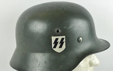 WW2 German SS Double Decal Combat Helmet