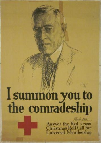 WWI RED CROSS POSTER-I SUMMON YOU TO THE COMRADESHIP-W.