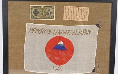 WWII JAPANESE NATIONAL FLAG GROUP WW2
