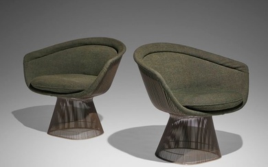 Warren Platner, Lounge chairs, pair