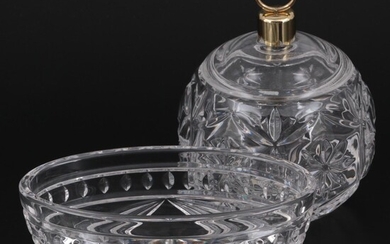Waterford Crystal "Overture" Bowl with Other Bohemian Crystal Candy Dish